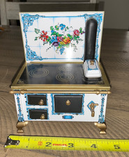 Casa delle bambole miniatura scala 1" vintage Schopper vecchia stufa a legna Timey W Germania