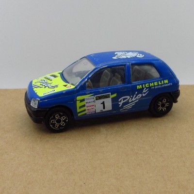 Vintage Burago Renault Clio 16V 1/43 Rallye blau Diecast Auto D3 Post & Multi Buy