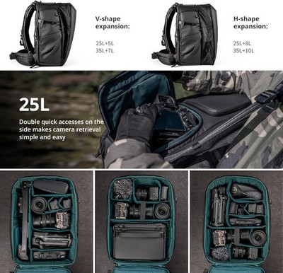 PGYTECH OneMo 2 25L Camera Backpack, Space Black Splashproof