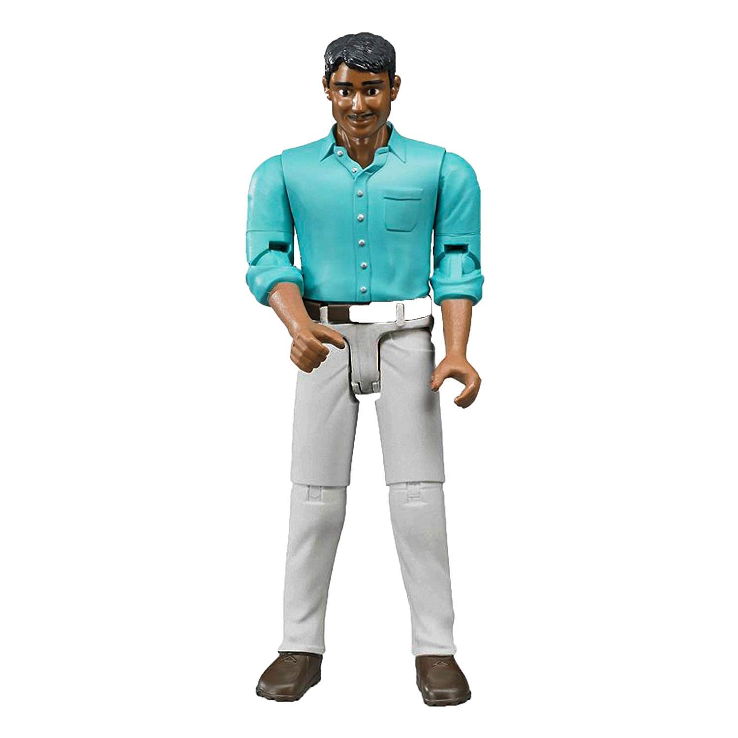 Bruder 60003 Man Figure Medium Skin - White Jeans 116 Scale Toy Worker Compat 2790₽