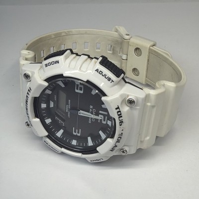 Casio Tough Solar White & Black Analog-Digital World Time Watch AQ-S810W-7AV