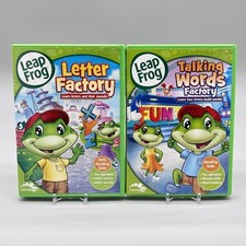 Lot of 2 Leap Frog Learning DVD Letter Factory  Talking Words Factory