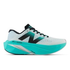Women's NewBalance FuelCell SuperComp Trainerv3 White/Cyber Jade/Silver Metallic