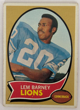 LEM BARNEY 1970 Topps Football card DETROIT LIONS ROOKIE. rookie card picture