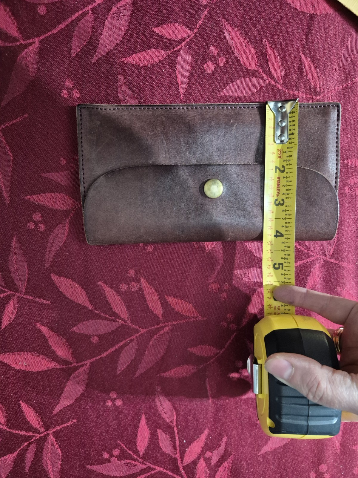 Leather Multi Function Envelope Wallet Clutch Bra… - image 7