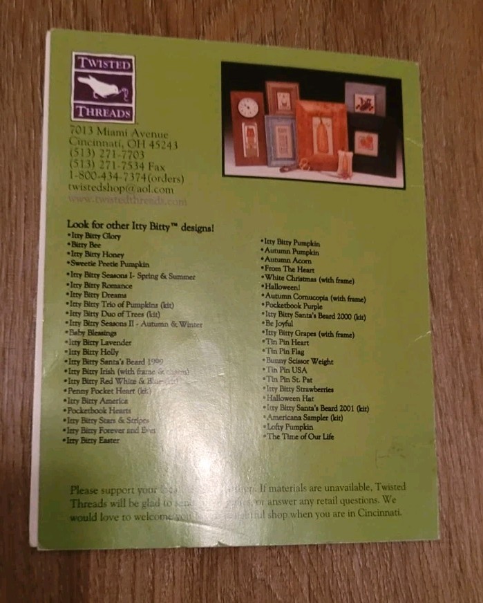 Twisted Threads Counted Cross Stitch Pattern, Itty Bitty Strawberries