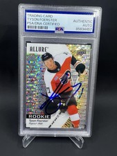 Tyson Foerster Signed 2023-24 Upper Deck  Allure RC /199 IP Auto PSA/DNA Flyers