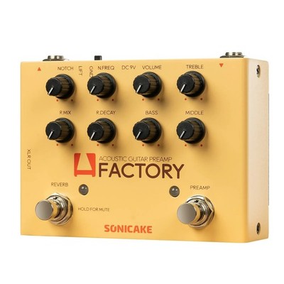SONICAKE A Factory Analog Preamp and Digital Reverb Dual Fußschalter Gitarreneffekt