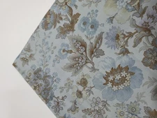 Laundry Basket Quilts Fabric Snowbird Floral Blue Moda Sew Quilt HALF YARD