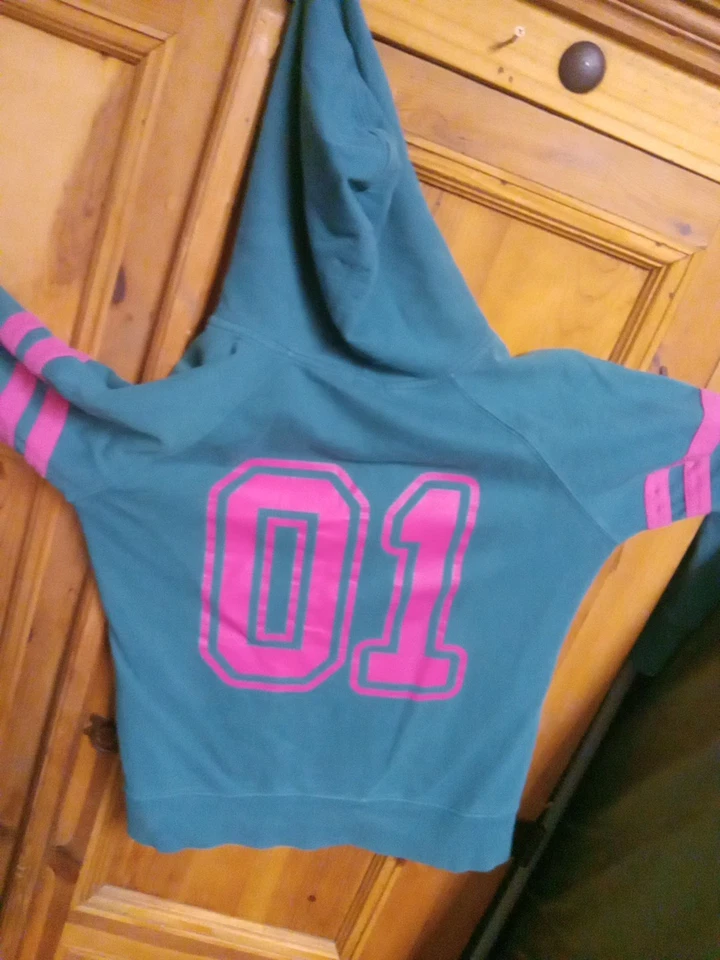 Sudadera con Capucha Ed Hardy Verde Heartbreaker University Cremallera Talla XL para Niñas Foto 3 de 3