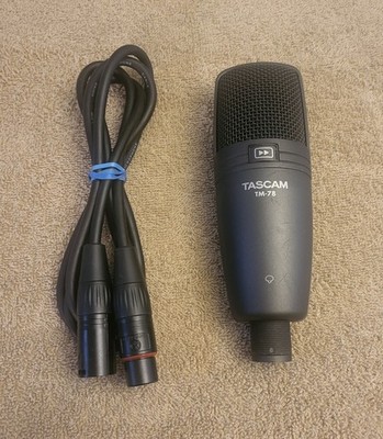 Tascam TM-78 Supercardioid Condenser Microphone Studio XLR w/ Cable