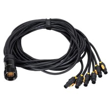 Split Socapex 19pin Male To Powercon True1 Breakout Power Wire Cable 2meter