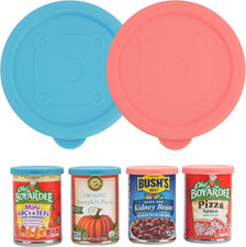 2Pcs 3-Inch/7.5Cm Silicone Can Lids for Chef Boyardee  Van Camp'S  Goya  Bush