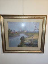 Dino Costantini (1940) – Paesaggio di Mazzorbo, 1973 – Olio su Tela 58×60 cm