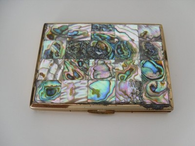 Vintage Abalone Zigarettenetui - Elgin American -