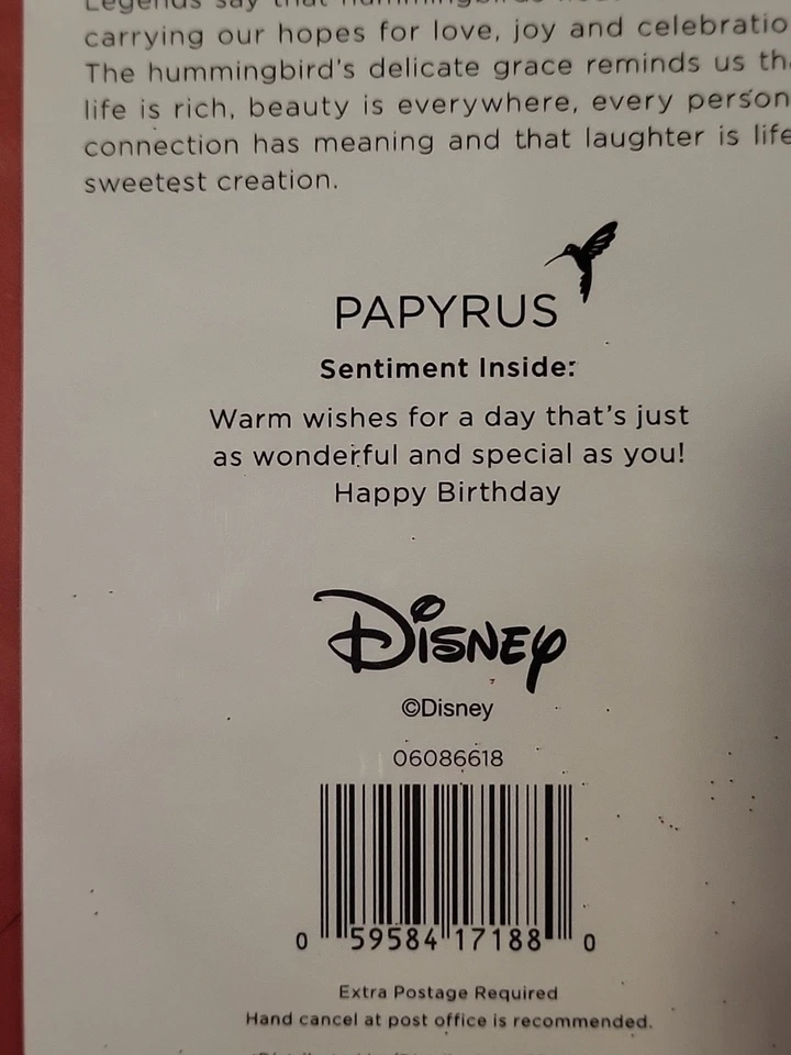 2 Disney Papyrus Birthday Cards Mickey & Minnie Mouse Card Lot B4 - Image 4 of 4