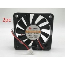 2pc Y.S.TECH FD246015HB 6CM DC24V 0.145A 2-wire inverter cooling fan