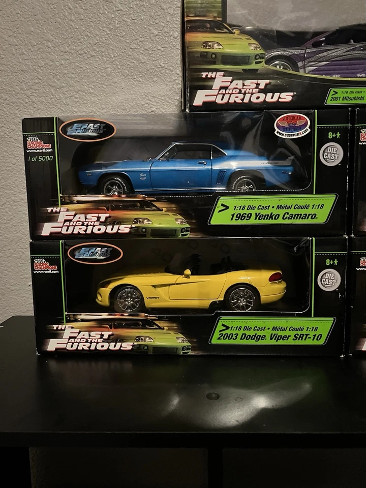 Fast & Furious, 2 Fast 2 Furious Diecast 1/18 Mitsubishi Eclipse Spyder Lot of 5 - Image 2 of 4
