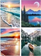 Paint by Numbers for Adults - DIY Adult Paint by Number Kits Pack on Canvas Suns