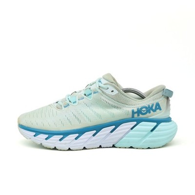 Hoka One Damen Gaviota 3 Turnschuhe Hellblau/Türkis Stabilität Laufschuh EU 42
