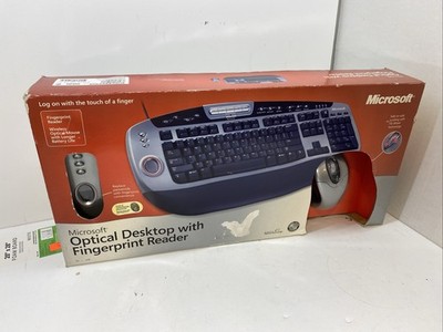 New Microsoft Desktop Keyboard Mouse Fingerprint Scanner Model 1032 1008 1013