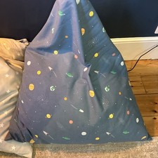 Great Little Trading Company Bean Bag - Blue Space Pattern, Excellent Condition