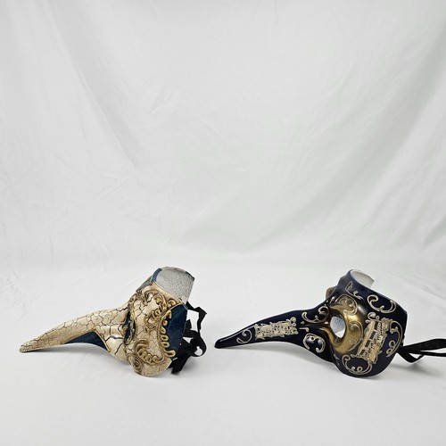 Vintage Venetian Masquerade Mask Pair Long Nose Opera Berton Cello Made In Italy - Picture 6 of 14
