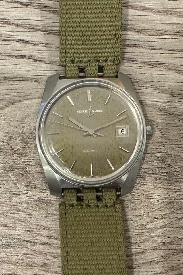 Ulyse Nardin 复古正装手表口径 N11KJ 20 世纪 60 年代。 令人难以置信的铜绿 — 第 3/4 张图片