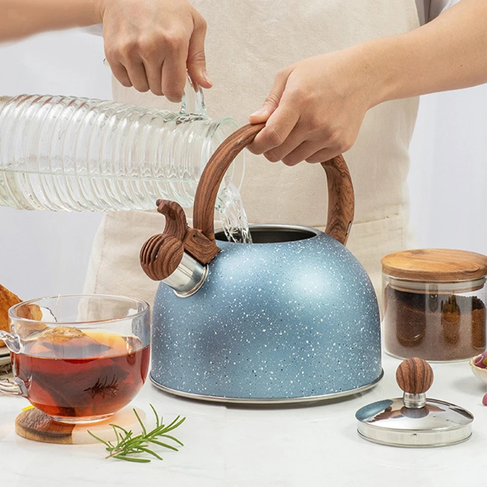 Tea Kettle 2.3 Quart / 2.5 Liter Whistling Teapot for Farmhouse Tea, Coffee, - Image 4 of 4