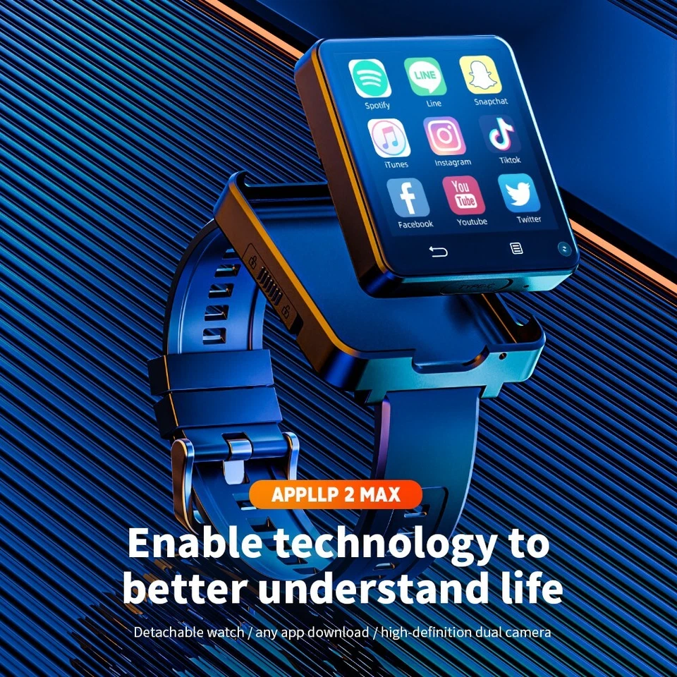 2,64" 4G Smartwatch LOKMAT APPLLP 2 Max Dual Kamera 3GB+32GB Android 11 1200mAh - Bild 3 von 4