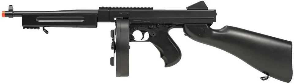 DOUBLE EAGLE FULL AUTO THOMPSON M1A1 ELECTRIC AEG 330 FPS TOMMY AIRSOFT RIFLE GUN