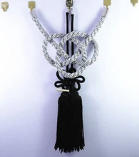 New Vip Charm Junction Produce JDM Fusa Black Kiku JP Knot Silver Kin Tsuna Rope