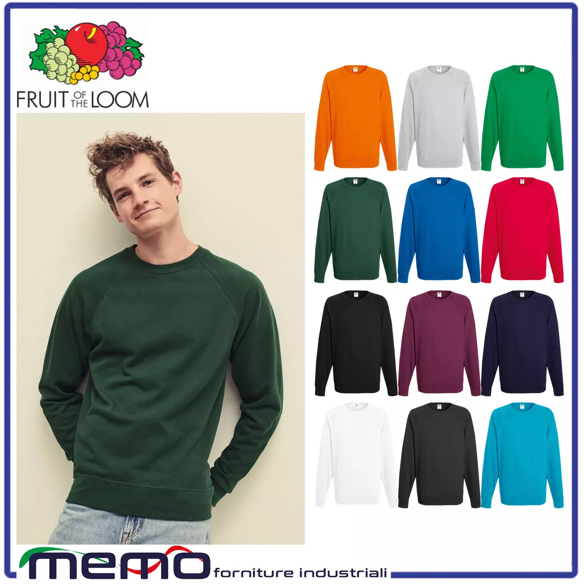 Felpa girocollo fruit of the best sale loom
