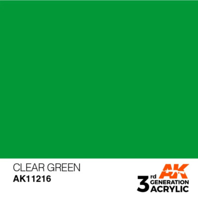 AK Interactive 3rd Gen Acrylic AK11216 Clear Green 17ml