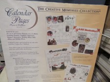 Creative Memories 12x12 Border Basic Calendar Grid Refill 6 Pages Lot of 2