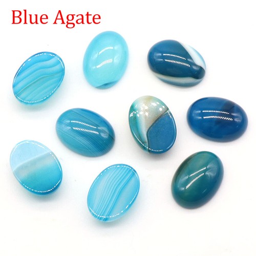 Oval Gemstone CAB Cabochon Cameo Flat Back Loose Beads For Jewelry Making - Picture 24 of 47