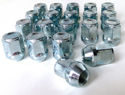 Car wheel nuts bolts lugs. M12 x 1.5, 21mm Hex, Tapered Seat fits Kia x 20