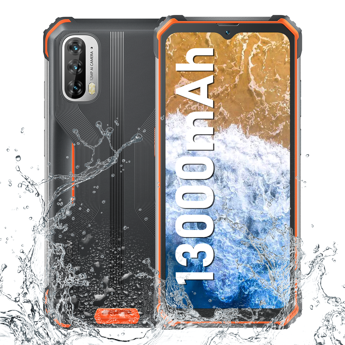 Blackview BV7100 13000mAh 10GB+128GB NFC Rugged Smartphone 33W carica veloce