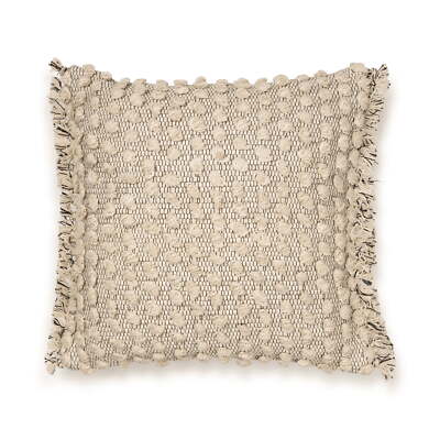 Nubby Dots Pillow, 20'' x 20'', Square, Neutral, 1 per Pack