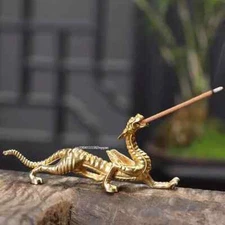 Metal Gold Dragon Incense Stick Burner Dragon Incense Holder Sandalwood Censer