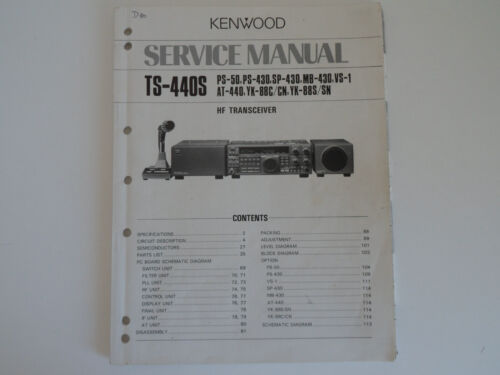 KENWOOD TRIO TS 440 (GENUINE PRINT SERVICE MANUAL ONLY)....RADIO-SPARES-IRELAND - Picture 1 of 5