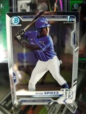 Ryan Spikes 2021 Bowman Chrome 1st Bowman BDC-63 Tampa Bay Rays