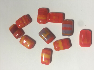 Czech Metallic Rectangle Beads 6mm to 20mm