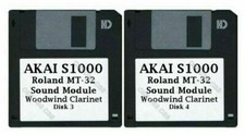 Akai S1000 Floppy Disks Vintage Roland MT-32 Extreme Woodwind Clarinet 3 4