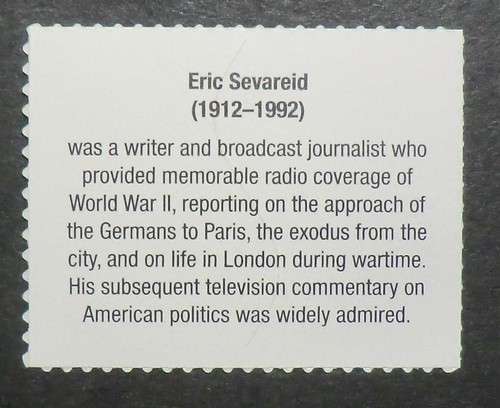 4252 MNH 2007 41c Eric Sevareid journalism reporting WWII life in London radio - Picture 2 of 2