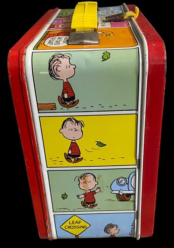 Peanuts Lunch Box Schulz 1973 Charlie Brown Snoopy aiuto psichiatrico senza thermos - Foto 8 di 22