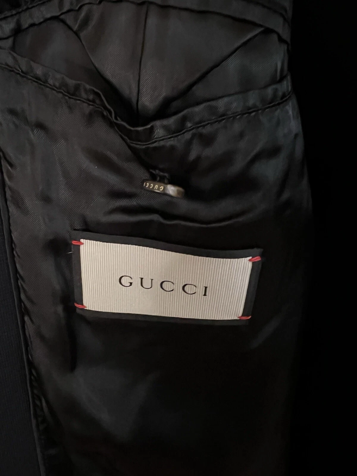 Gucci Giacca Uomo Varsity Lana Navy In Ottime Condizioni Tg XL