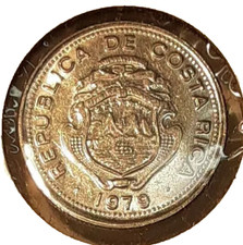 1979 COSTA RICA - 10 Centimos - Uncirculated Nickel Clad Steel - VERY FINE+ Coin