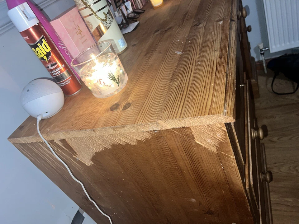 Wooden desk with drawers. used - Image 4 of 4