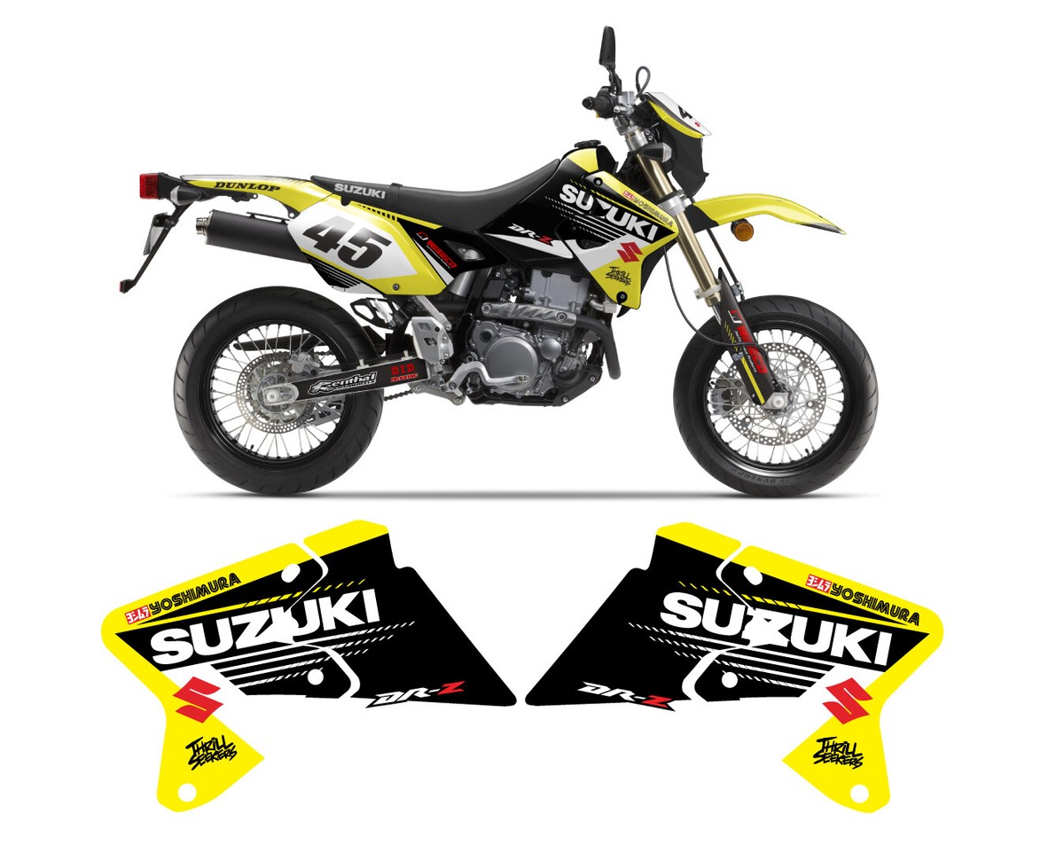 SUZUKI DRZ400 DRZ400s Shroud Graphics Decals Drz400sm Laminated